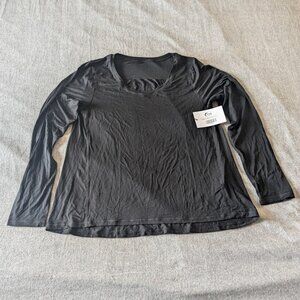NEW ZYIA Active Heavenly Long Sleeve Shirt - Black XXL
